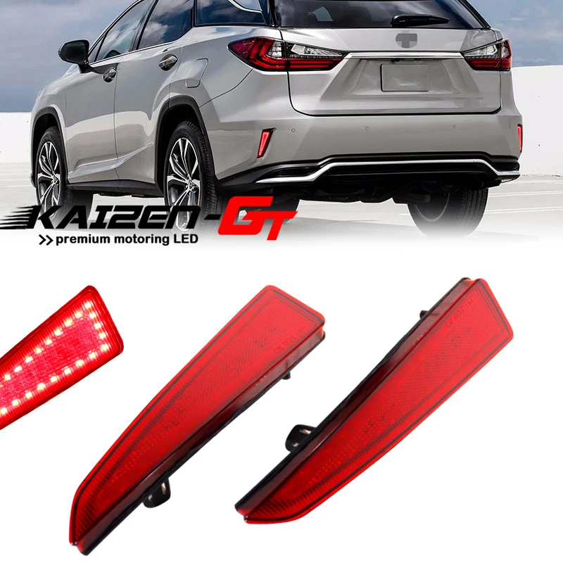Red LED Rear Bumper Reflector Tail Brake Lights For Lexus 2016-2020 RX350, 2018-2020 RX350L, 2016-2020 RX450h, 2018-2019 RX450hL
Red LED Rear Bumper Reflector Tail Brake Lights For Lexus 2016-2020 RX350, 2018-2020 RX350L, 2016-2020 RX450h, 2018-2019 RX450hL