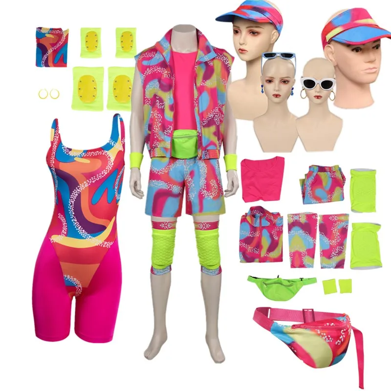 Barbier Margot Cosplay Ken Costume Women Men Jumpsuit Knee Pads Earrings Sun Hat Roller Skate Outfits Halloween Carnival Party 
Barbier Margot Cosplay Ken Costume Women Men Jumpsuit Knee Pads Earrings Sun Hat Roller Skate Outfits Halloween Carnival Party