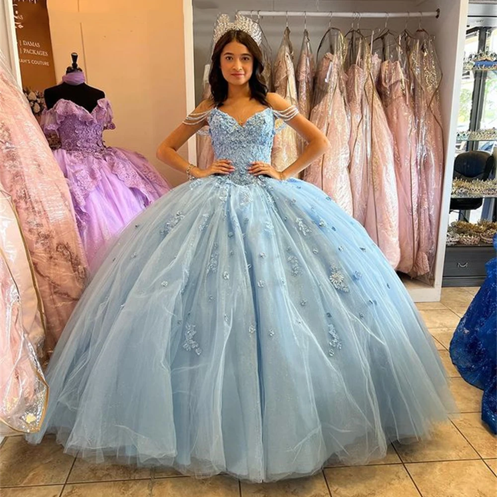 ANGELSBRIDEP Sweet 16 Princess Quinceanera Dress For Girl Sky Blue Beading Lace Party Dress 15 years Old Vestido De 15 Anos
ANGELSBRIDEP Sweet 16 Princess Quinceanera Dress For Girl Sky Blue Beading Lace Party Dress 15 years Old Vestido De 15 Anos