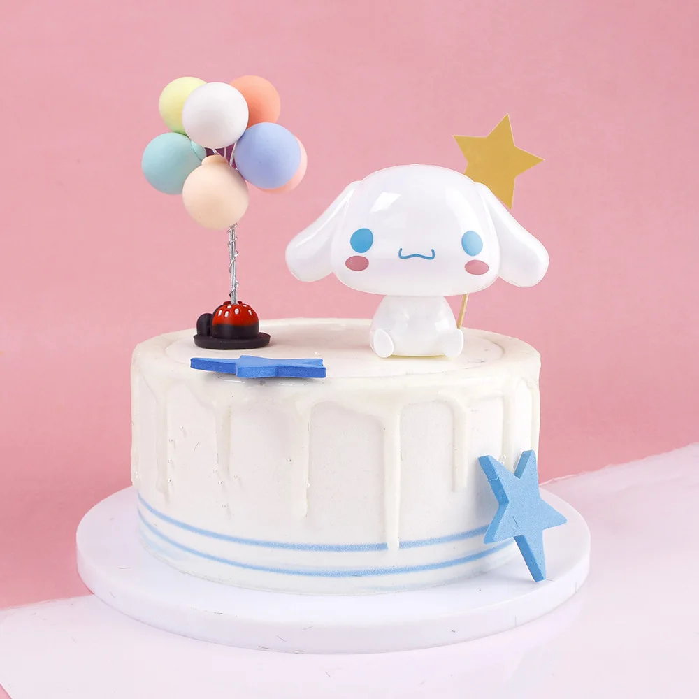 

Sanrio Cinnamoroll большая ухая собака украшение для торта на день рождения Аниме Коллекция милые Мультяшные фигурки модели детские игрушки