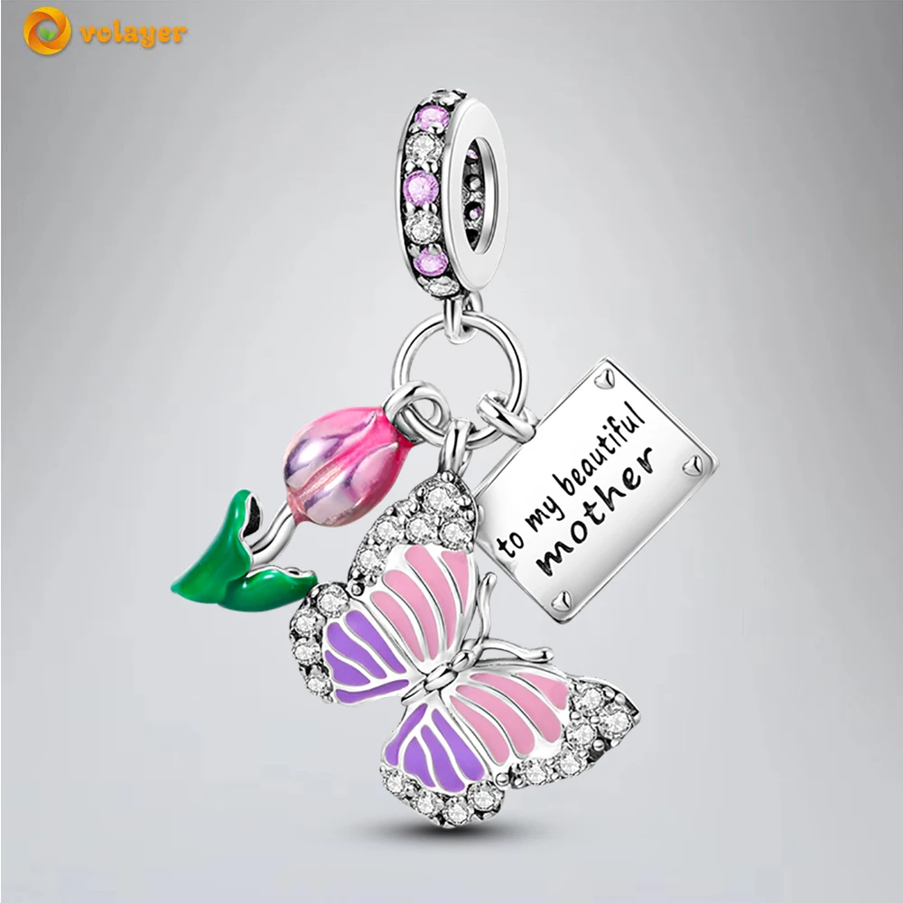 Volayer 925 Sterling Silver Beads Gift for Mom Dangle Charm fit Original Pandora Bracelets for Women DIY Jewelry Free shipping
Volayer 925 Sterling Silver Beads Gift for Mom Dangle Charm fit Original Pandora Bracelets for Women DIY Jewelry Free shipping