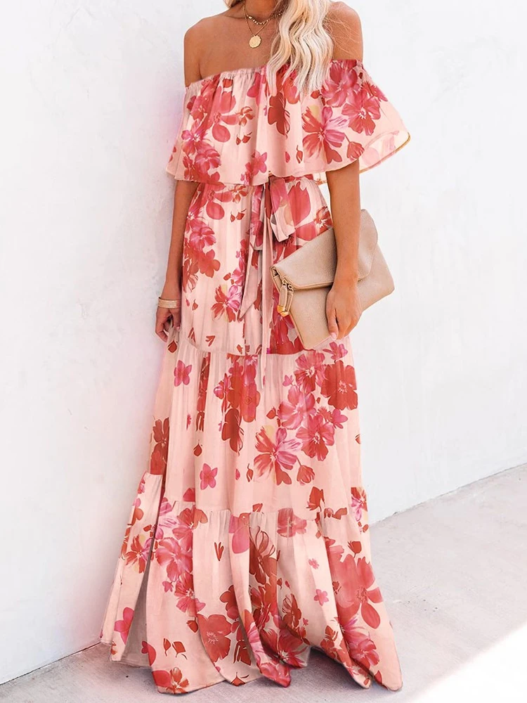 Dress Women Elegant Office Ladies Sexy Slash Neck Print Long Dresses 2022 Streetwear Loose Hem Vestido De Mujer Beach Sundress
Dress Women Elegant Office Ladies Sexy Slash Neck Print Long Dresses 2022 Streetwear Loose Hem Vestido De Mujer Beach Sundress