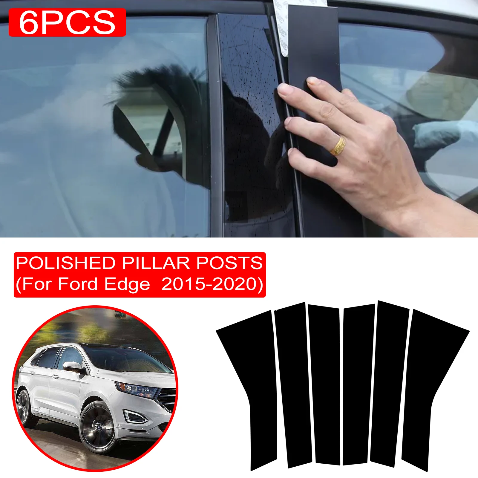 6PCS Polished Pillar Posts Fit For Ford Edge 2015-2020 Window Trim Cover BC Column Sticker Accessories
6PCS Polished Pillar Posts Fit For Ford Edge 2015-2020 Window Trim Cover BC Column Sticker Accessories