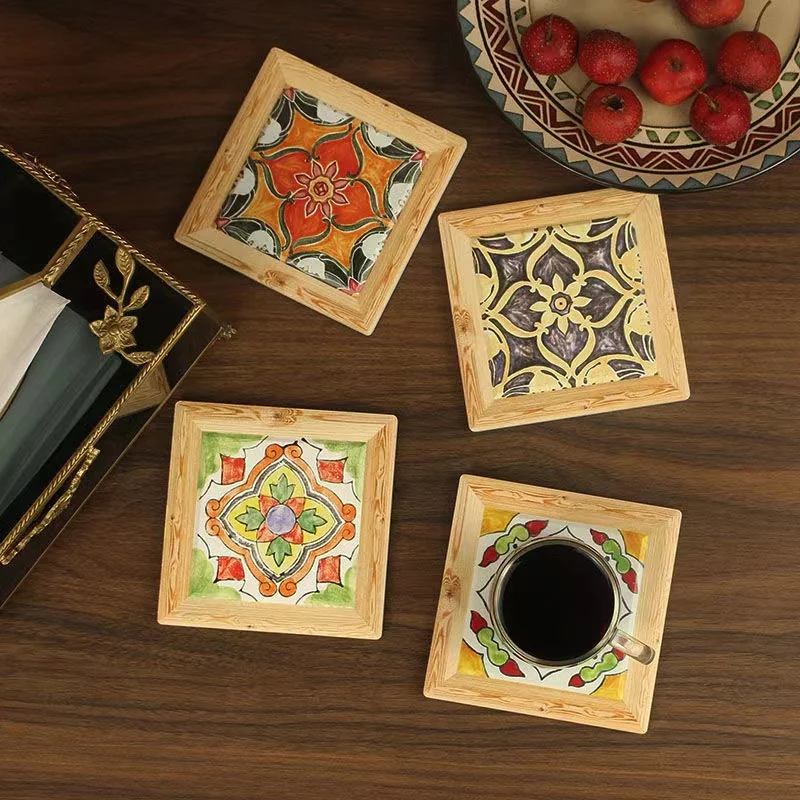 New Moroccan Style Vintage Patterns Ceramic Placemat Pot Mat Plate Bowl Insulation Mat Coaster Simple Dining Table Decoration
New Moroccan Style Vintage Patterns Ceramic Placemat Pot Mat Plate Bowl Insulation Mat Coaster Simple Dining Table Decoration