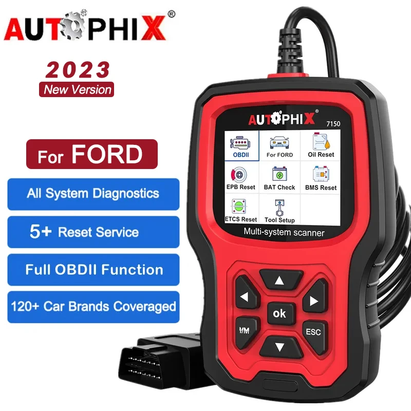 Autophix 7150 OBD2 Scanner All Systems Professional Car Diagnostic Tool For Ford Code Reader Auto OBDII EPB TPMS ETC Reset OBD 2
Autophix 7150 OBD2 Scanner All Systems Professional Car Diagnostic Tool For Ford Code Reader Auto OBDII EPB TPMS ETC Reset OBD 2