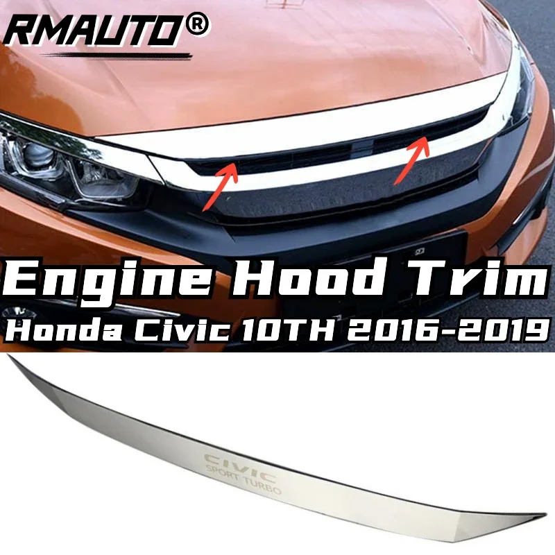 Car Chrome Front Engine Hood Bonnet Chromium Styling Moulding Cover Bumper Grille Lip Trim Cover For Honda Civic 2016-2018
Car Chrome Front Engine Hood Bonnet Chromium Styling Moulding Cover Bumper Grille Lip Trim Cover For Honda Civic 2016-2018