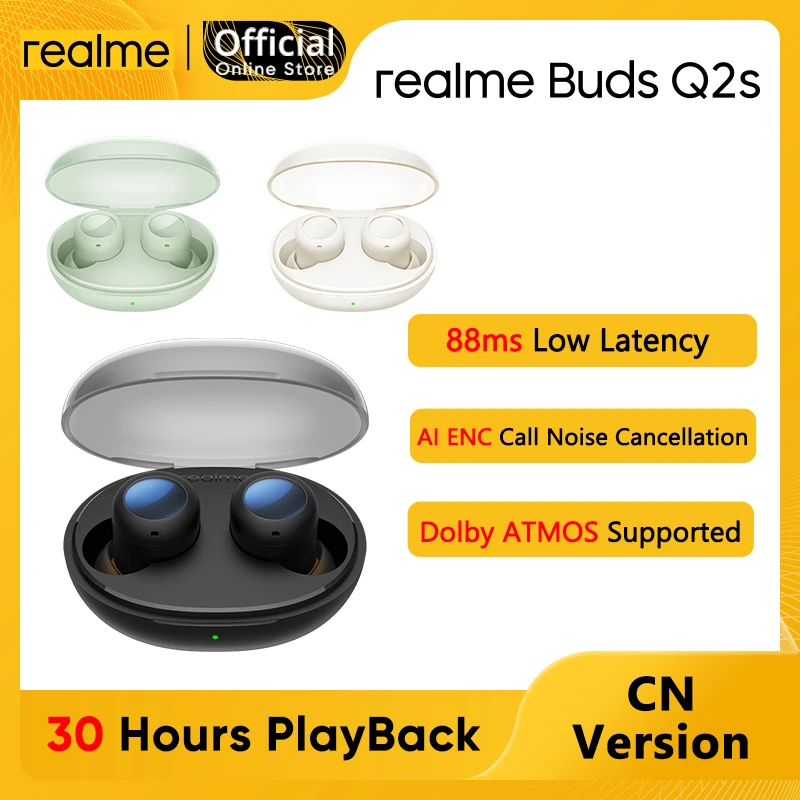 realme Buds Q2s Bluetooth Earphone Space Capsule ID Dolby ATMOS 30h Music Ai ENC Call Charging 10min To Listen 3h 88ms No Lag
realme Buds Q2s Bluetooth Earphone Space Capsule ID Dolby ATMOS 30h Music Ai ENC Call Charging 10min To Listen 3h 88ms No Lag