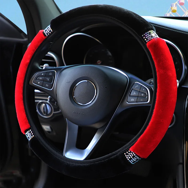 37-38cm Soft Plush Rhinestone Car Steering Wheel Cover Steering-Cover Car Interior Decoration for Women Car Accessories
37-38cm Soft Plush Rhinestone Car Steering Wheel Cover Steering-Cover Car Interior Decoration for Women Car Accessories