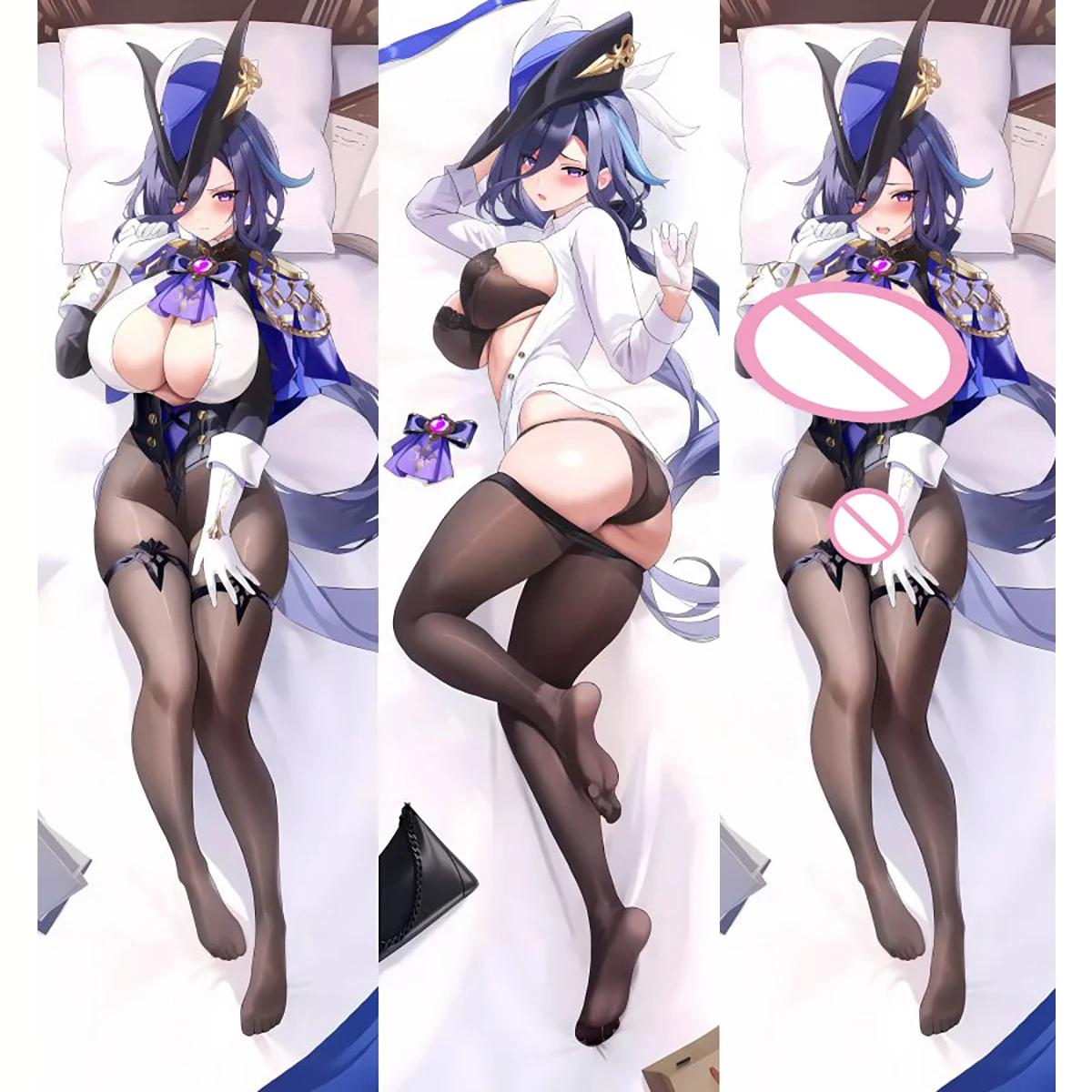 Dakimakura аниме Clorinde Genshin Impact большая грудь двухсторонний принт наволочка для тела в