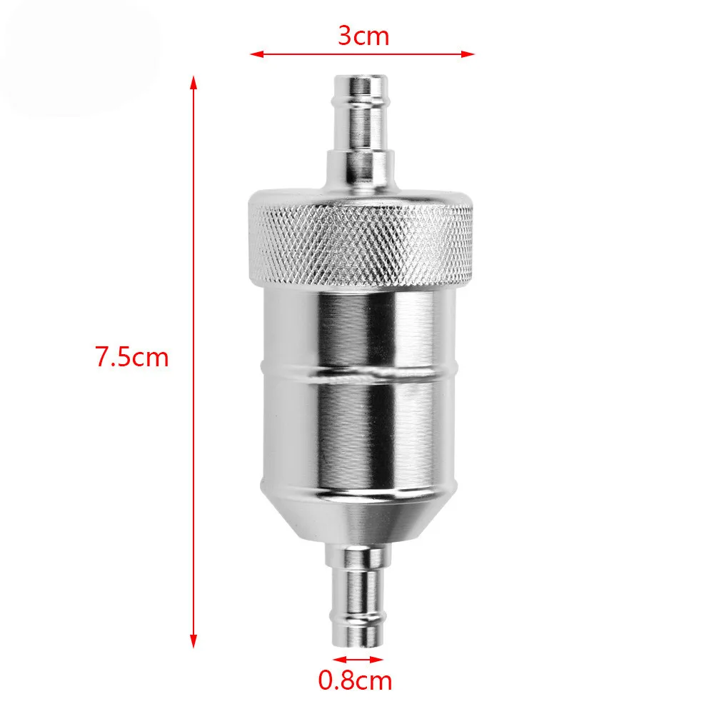 Motorcycle Universal In-line Fuel Filter Aluminum Silver 6mm And Spare Filter Element Metal Oil Filter Accessories
Motorcycle Universal In-line Fuel Filter Aluminum Silver 6mm And Spare Filter Element Metal Oil Filter Accessories