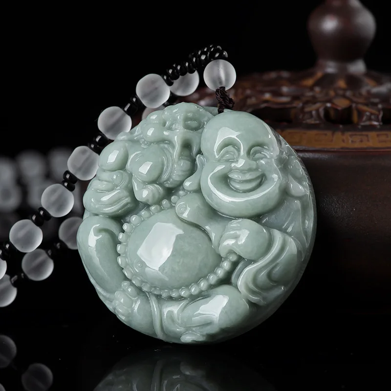 Burmese Jade Maitreya Pendant Accessories Necklace Natural Gemstones Amulets Emerald Fashion Jadeite Real Green Charm Jewelry
Burmese Jade Maitreya Pendant Accessories Necklace Natural Gemstones Amulets Emerald Fashion Jadeite Real Green Charm Jewelry