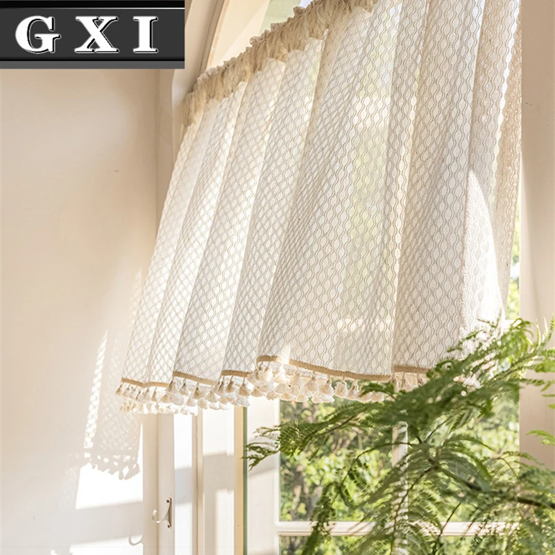 French Beige Cotton Linen Lattice Tassels Balcony Cupboard Sheer Tulle Short Curtains For Living Room Bedroom Window Draeps
French Beige Cotton Linen Lattice Tassels Balcony Cupboard Sheer Tulle Short Curtains For Living Room Bedroom Window Draeps