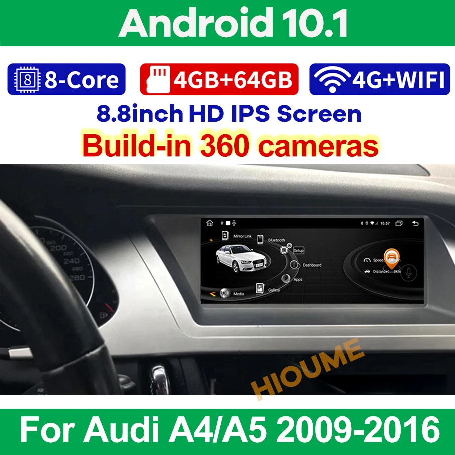 8.8" Android 10.1 Car Radio Multimedia Player GPS Navigation for Audi A4 A4L A5 2009-2016 Stereo CarPlay Mirror Screen GPS
8.8" Android 10.1 Car Radio Multimedia Player GPS Navigation for Audi A4 A4L A5 2009-2016 Stereo CarPlay Mirror Screen GPS