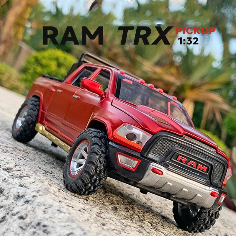 Dodge RAM TRX Diecast 1:32 Alloy model car miniature Pickup Off-Road for Children Collection Kids Metal Vehicles Boys Hot Toys
Dodge RAM TRX Diecast 1:32 Alloy model car miniature Pickup Off-Road for Children Collection Kids Metal Vehicles Boys Hot Toys