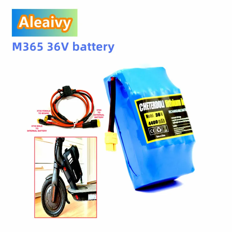 Aleaivy Extra Expansion m365 and Pro Battery Pack 36V 4.4Ah 18650 Rechargeable Lithium ion Battery With Cable Kit for Scooter 
Aleaivy Extra Expansion m365 and Pro Battery Pack 36V 4.4Ah 18650 Rechargeable Lithium ion Battery With Cable Kit for Scooter