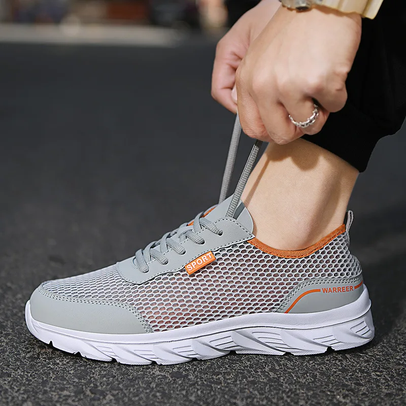 Large Summer New Mesh Hollow Breathable Men Sports Shoes Casual Low Top Running Shoes Men Soft Flat Heel Wading Shoes Sneakers
Large Summer New Mesh Hollow Breathable Men Sports Shoes Casual Low Top Running Shoes Men Soft Flat Heel Wading Shoes Sneakers
