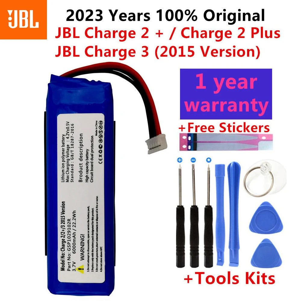 Оригинальный новый Аккумулятор 6000 мАч GSP1029102R для JBL Charge 2 Plus,Charge 2 +,Charge 3 версии 2015 года, Бесплатные инструменты
Оригинальный новый Аккумулятор 6000 мАч GSP1029102R для JBL Charge 2 Plus,Charge 2 +,Charge 3 версии 2015 года, Бесплатные инструменты