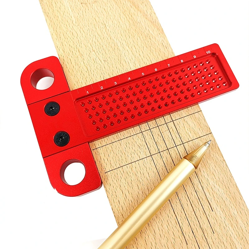 260mm Woodworking Scribe Portable Aluminum Alloy T-type Ruler Hole Positioning Scribing Gauge Mark Measuring CNC Tool
260mm Woodworking Scribe Portable Aluminum Alloy T-type Ruler Hole Positioning Scribing Gauge Mark Measuring CNC Tool