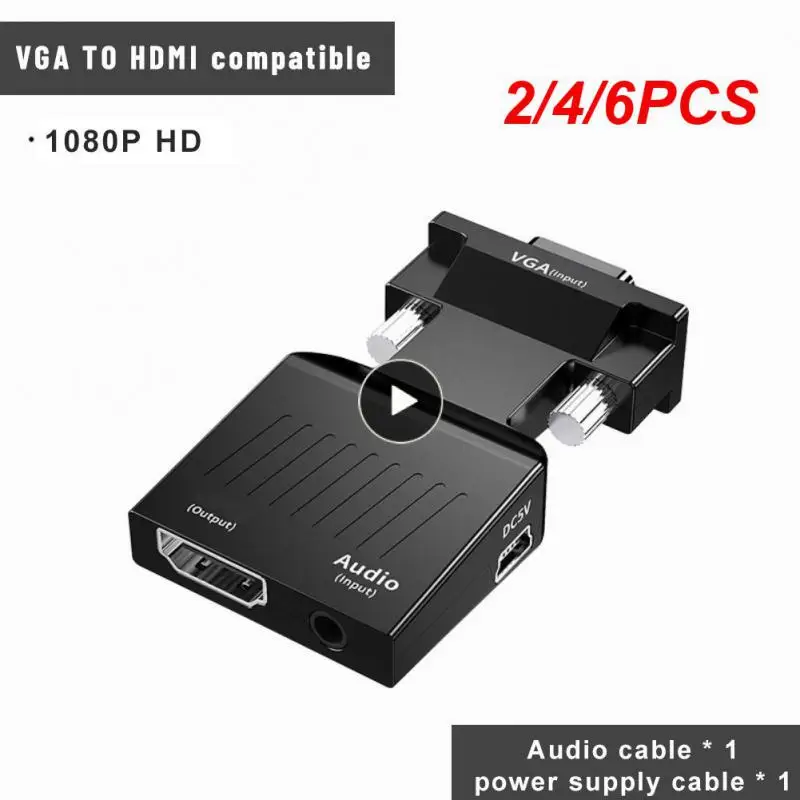 2/4/6PCS 1080p Hd For Pc Laptop Vga To HDMI-compatible Video Audio Converter HDMI-compatible To Vga Adapter
2/4/6PCS 1080p Hd For Pc Laptop Vga To HDMI-compatible Video Audio Converter HDMI-compatible To Vga Adapter