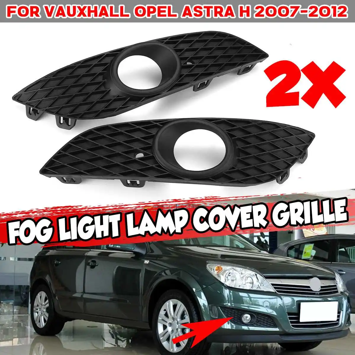 ABS 2pcs Car Front Fog Light Grille Grill Fog Lamp Grille Cover For Vauxhall For Opel For Astra H 2007-2012 1400409 1400410
ABS 2pcs Car Front Fog Light Grille Grill Fog Lamp Grille Cover For Vauxhall For Opel For Astra H 2007-2012 1400409 1400410