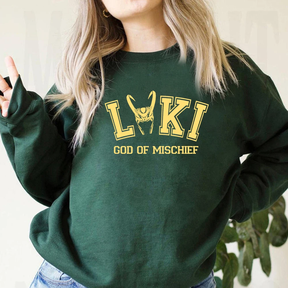 Loki God of Mischief Sweatshirt Horned Helmet Tom Hiddleston Pullover Superhero Loki Laufeyson Crewneck Sweatshirts Loki Tva Top
Loki God of Mischief Sweatshirt Horned Helmet Tom Hiddleston Pullover Superhero Loki Laufeyson Crewneck Sweatshirts Loki Tva Top