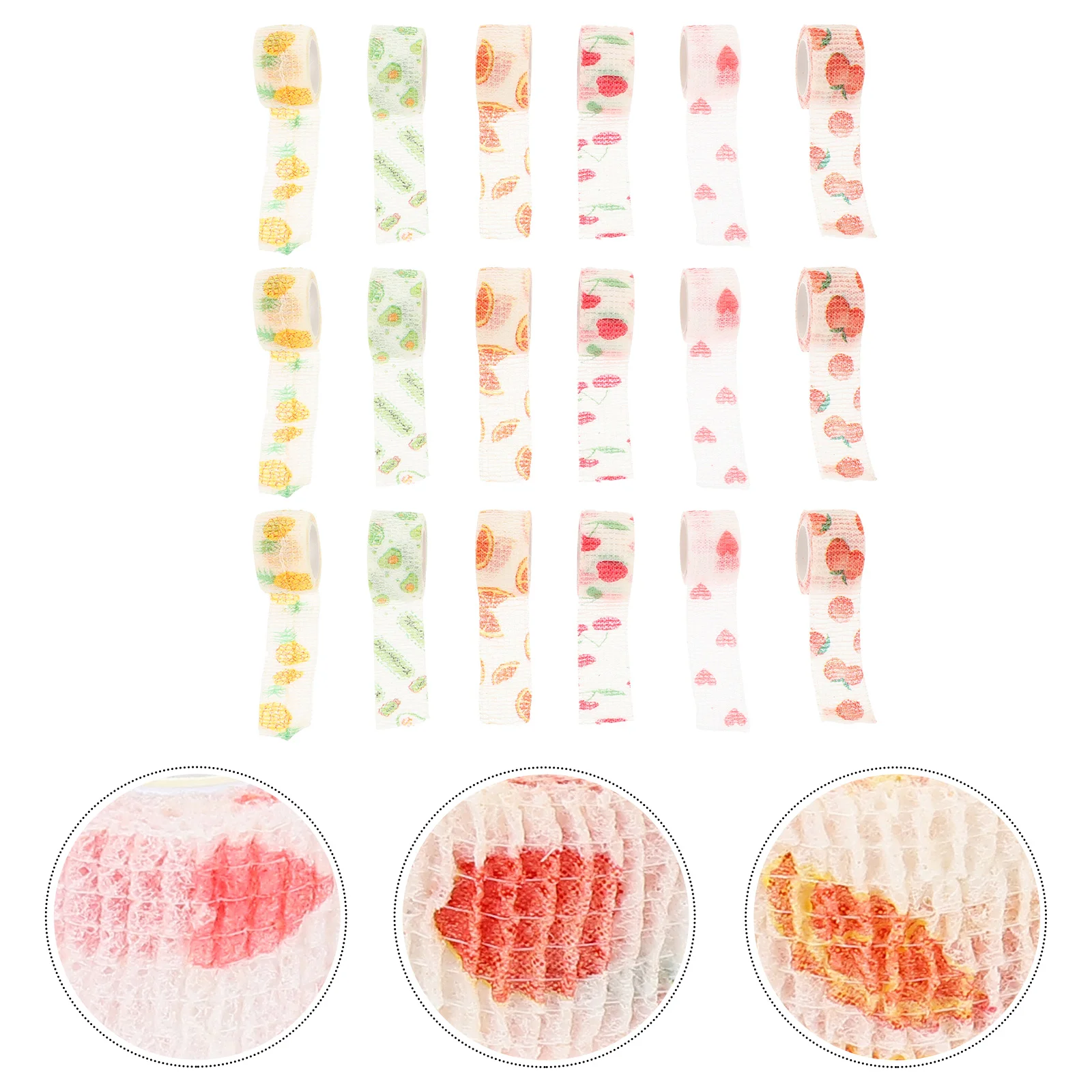 18 Rolls Dog Carton Bandage Pet Wrap Bandage Self Adhesive Bandage Wrap Fruit Design Pet Bandage for Pet Animals
18 Rolls Dog Carton Bandage Pet Wrap Bandage Self Adhesive Bandage Wrap Fruit Design Pet Bandage for Pet Animals