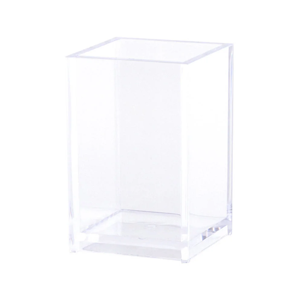 Pen Cup Holder Transparent Square Clear Plastic Containers Makeup Tool Organizer
Pen Cup Holder Transparent Square Clear Plastic Containers Makeup Tool Organizer