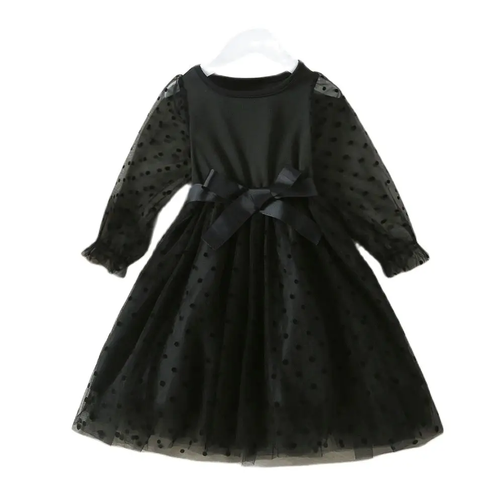 2022 New Spring Autumn Long Sleeve Mesh Princess Dress Black Polka Dot Evening Dress Kid Clothes Girl
2022 New Spring Autumn Long Sleeve Mesh Princess Dress Black Polka Dot Evening Dress Kid Clothes Girl