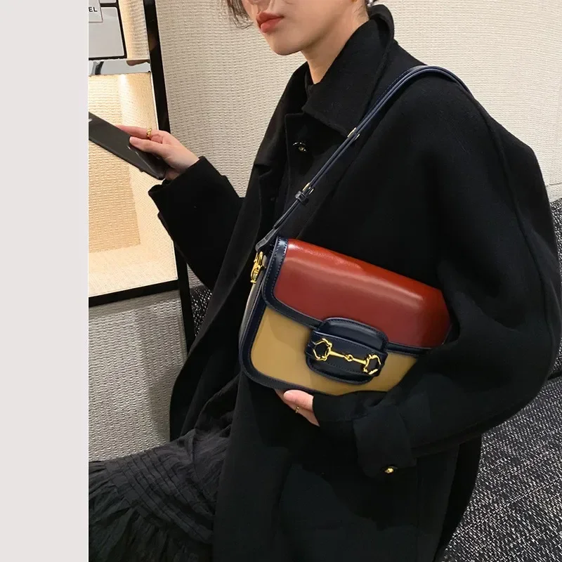 Metal Buckle Decoration Women Bags Contrast Bolsas Feminina Vintage Adjustable Strap Handbags Genuine Leather Bolsos Mujer
Metal Buckle Decoration Women Bags Contrast Bolsas Feminina Vintage Adjustable Strap Handbags Genuine Leather Bolsos Mujer
