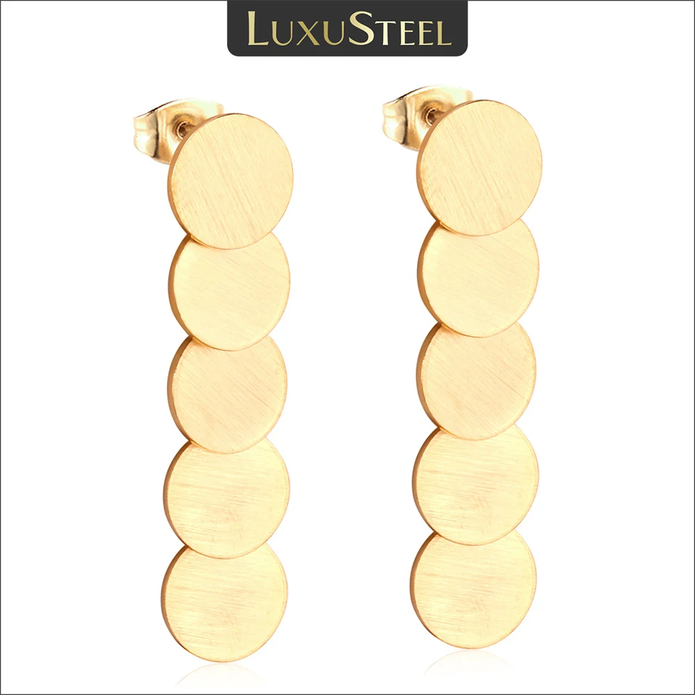 LUXUSTEEL Vintage Disc Round Coin Drop Earring for Women Girls Stainless Steel Dangle Statement Geometric Korean Y2K Jewelry
LUXUSTEEL Vintage Disc Round Coin Drop Earring for Women Girls Stainless Steel Dangle Statement Geometric Korean Y2K Jewelry