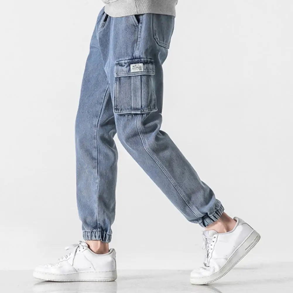 Men Jeans Solid Color Multi Pockets Summer Autumn Lace-up Ankle Tied Drawstring Denim Pants for Dating Men's Clothing Streetwear
Men Jeans Solid Color Multi Pockets Summer Autumn Lace-up Ankle Tied Drawstring Denim Pants for Dating Men's Clothing Streetwear