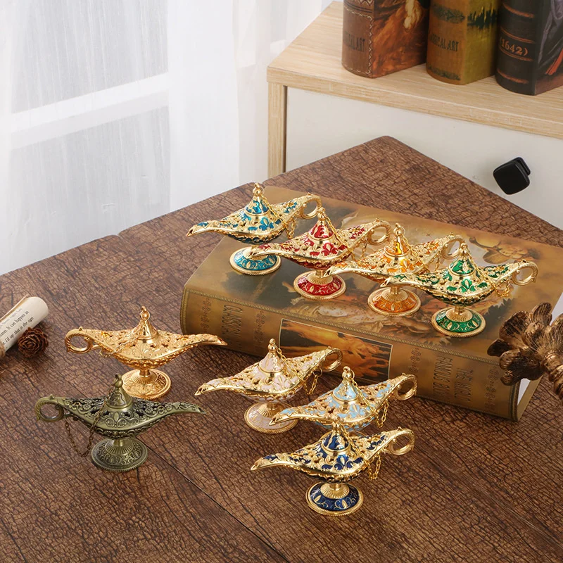 3PC New Aladdin Magic Lamp Decoration Miniature Figurines European Vintage Home Decor Russian Wishing Lamp Metal Decor Crafts
3PC New Aladdin Magic Lamp Decoration Miniature Figurines European Vintage Home Decor Russian Wishing Lamp Metal Decor Crafts