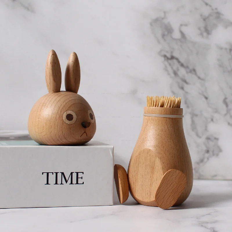 Rabbit Toothpick Container Table Decoration Restaurant Wooden Toothpick Box Miniature Items Creative Cute Room Decor
Rabbit Toothpick Container Table Decoration Restaurant Wooden Toothpick Box Miniature Items Creative Cute Room Decor