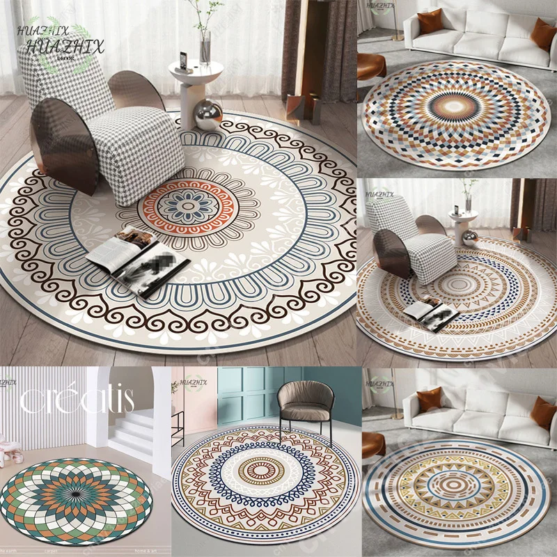 Bohemian Round Carpets for Living Room Decoration Large Area Rugs for Bedroom Lounge Computer Chair Entrance Door Mat Washable
Bohemian Round Carpets for Living Room Decoration Large Area Rugs for Bedroom Lounge Computer Chair Entrance Door Mat Washable
