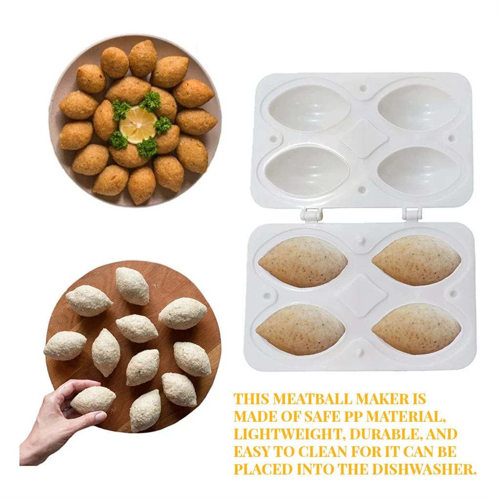 Meatball Maker Mold Dessert Cake DIY Tool Molds Meat Processor Meatball Kibbeh Maker Processor Roll Cake Dessert Decor
Meatball Maker Mold Dessert Cake DIY Tool Molds Meat Processor Meatball Kibbeh Maker Processor Roll Cake Dessert Decor