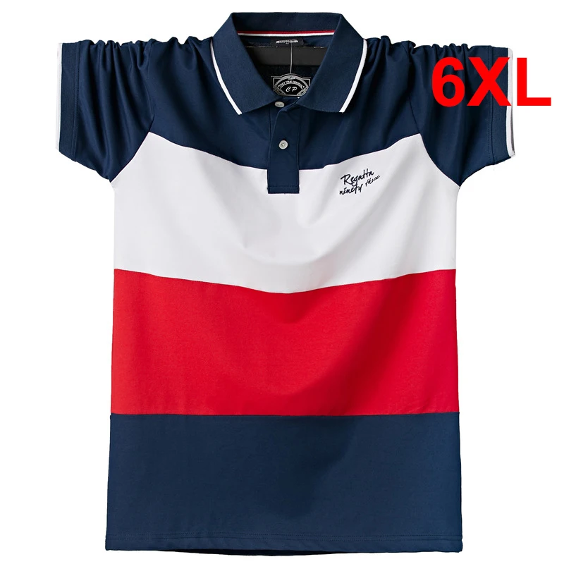 Stripe Polo Shirts Men Big Size 6XL Short Sleeve Polo Shirt New Breathable Color Contrast Cotton Tops Plus Size 5XL and 6XL
Stripe Polo Shirts Men Big Size 6XL Short Sleeve Polo Shirt New Breathable Color Contrast Cotton Tops Plus Size 5XL and 6XL