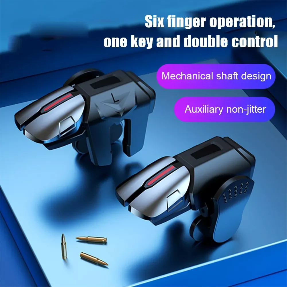 6 Fingers Mobile Phone Gamepad Mobile Joystick Trigger For PUBG Game Controller Aim Shooting L1 R1 Key Button For IPhone
6 Fingers Mobile Phone Gamepad Mobile Joystick Trigger For PUBG Game Controller Aim Shooting L1 R1 Key Button For IPhone