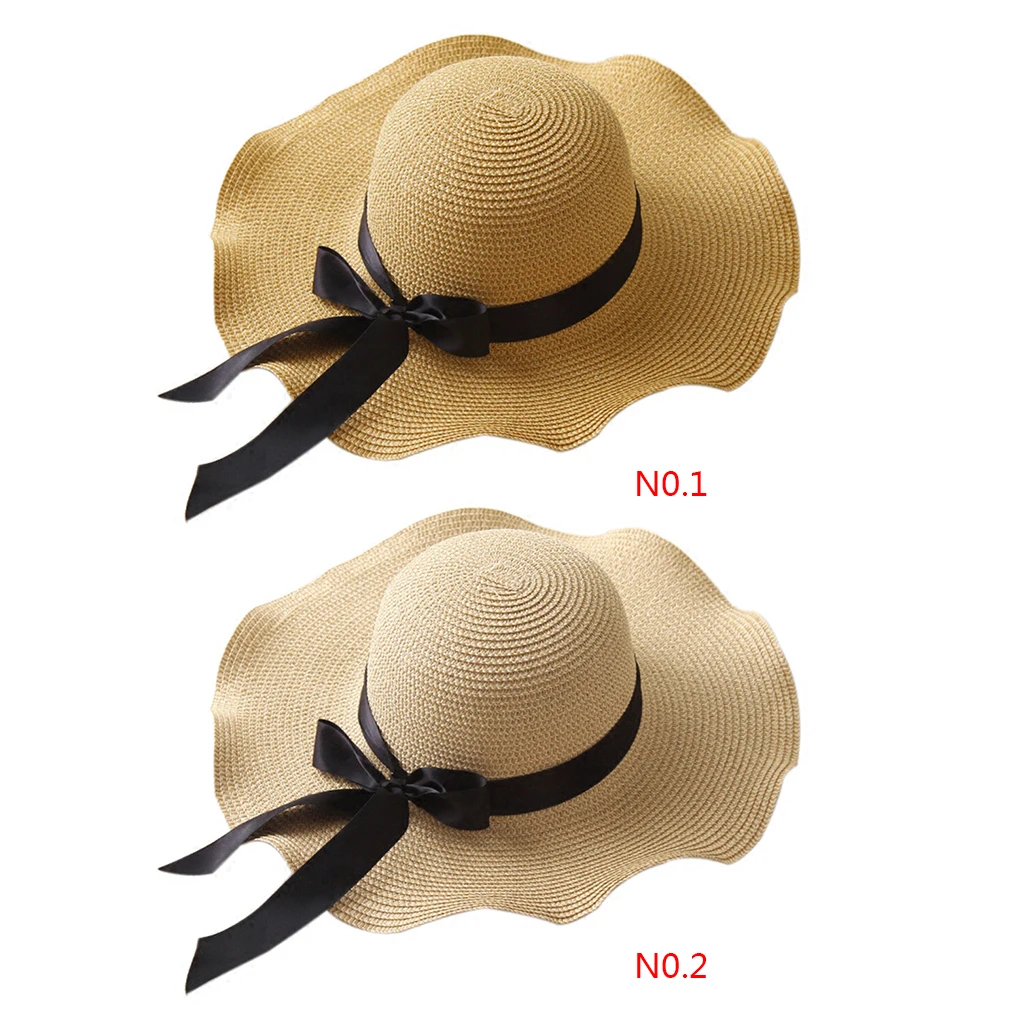 Women Bowknot Wide Large Brim Wave Wdge Straw Hat Foldable Spring Summer Girls Sunshade Hat
Women Bowknot Wide Large Brim Wave Wdge Straw Hat Foldable Spring Summer Girls Sunshade Hat