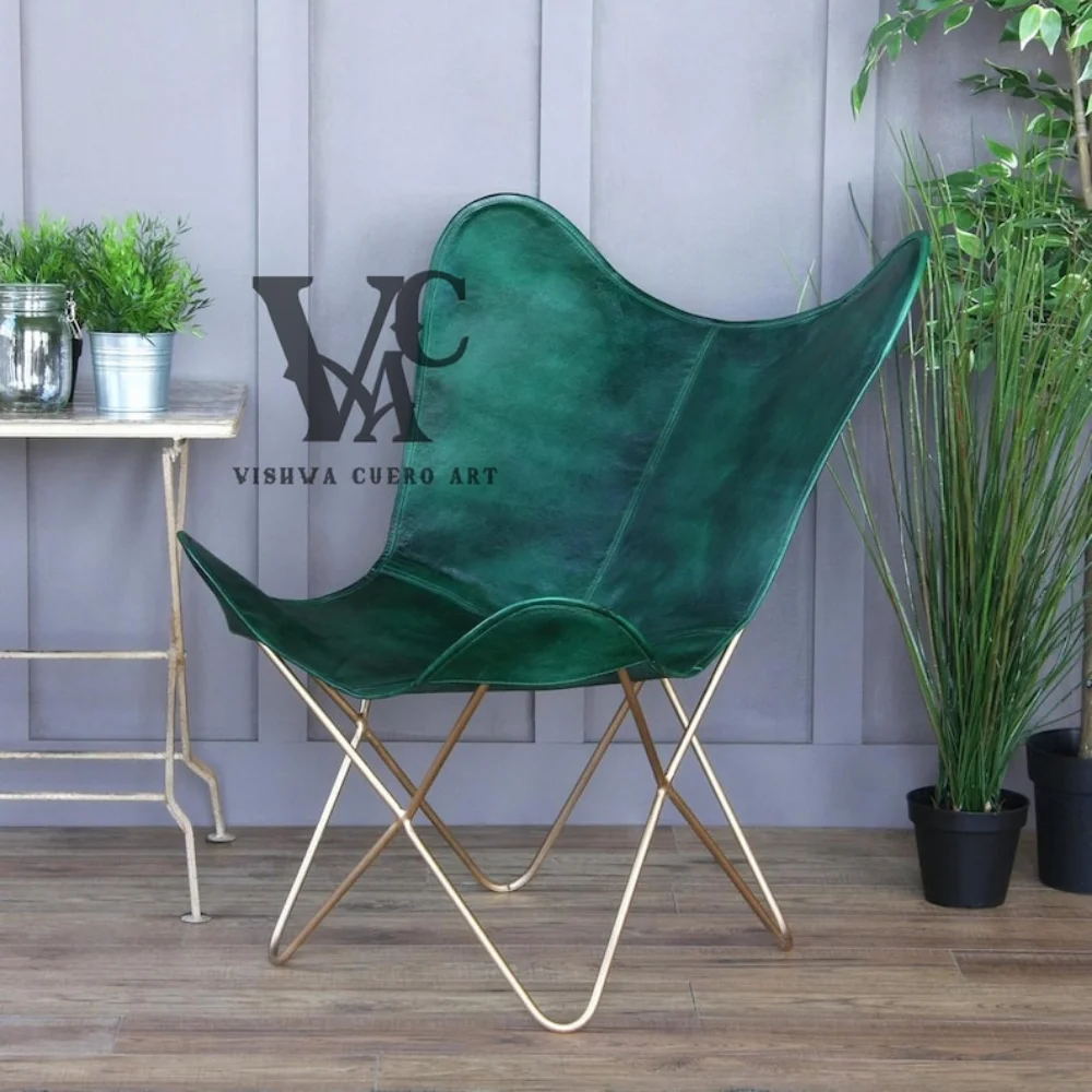 Leather Butterfly Chair,Best Green Leather Butterfly Chair,Green Leather Cover With Golden And Black Stand
Leather Butterfly Chair,Best Green Leather Butterfly Chair,Green Leather Cover With Golden And Black Stand