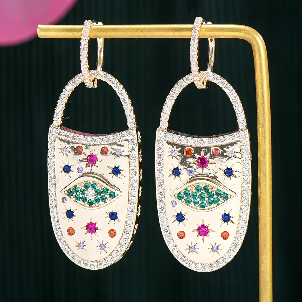 Blachette Statement Lock Pendant Earrings Trendy Zircon Aristocratic Women Wedding Engagement Party Daily Indian Jewelry Girls
Blachette Statement Lock Pendant Earrings Trendy Zircon Aristocratic Women Wedding Engagement Party Daily Indian Jewelry Girls