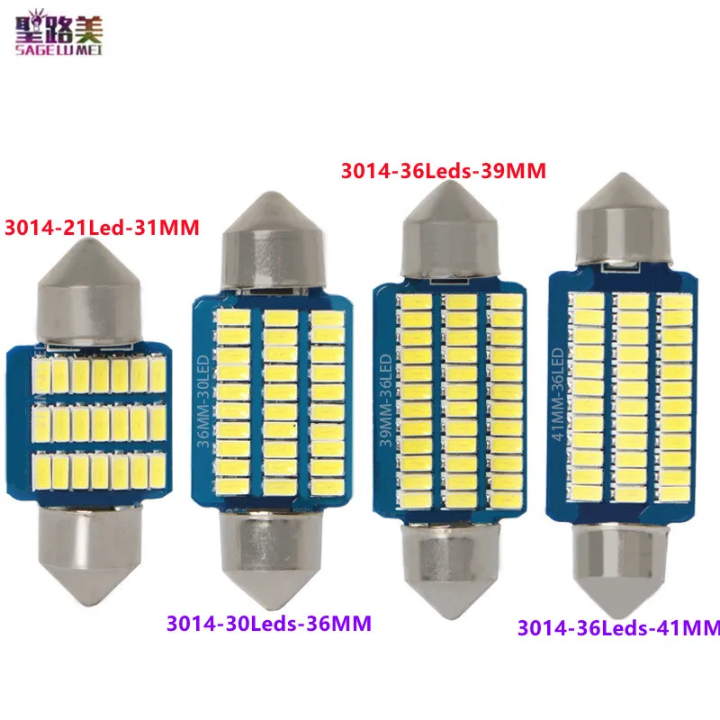 10PCS Festoon Led Light Beads3014-21/30/36Leds-31/36/39/41mm 12V White Light 6000-7000K Led Ceiling/ Reading/License Plate Light
10PCS Festoon Led Light Beads3014-21/30/36Leds-31/36/39/41mm 12V White Light 6000-7000K Led Ceiling/ Reading/License Plate Light