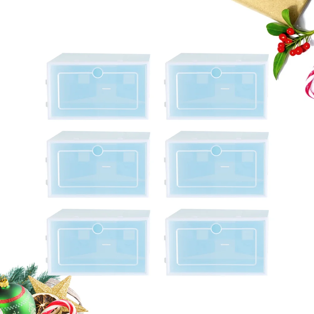 6 PCS Shoe Container Stackable Racks Shoes Storage Bin Plastic Containers Drawer
6 PCS Shoe Container Stackable Racks Shoes Storage Bin Plastic Containers Drawer