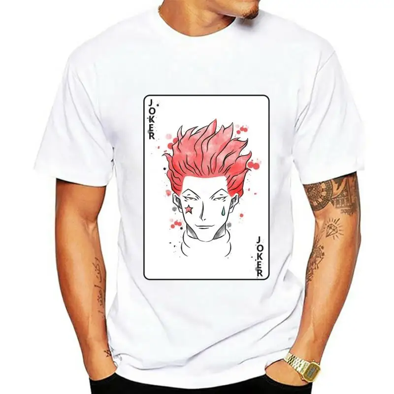 Белая футболка Hunter X клоун хиока Джокер карточка для манги аниме Фанаты лидер