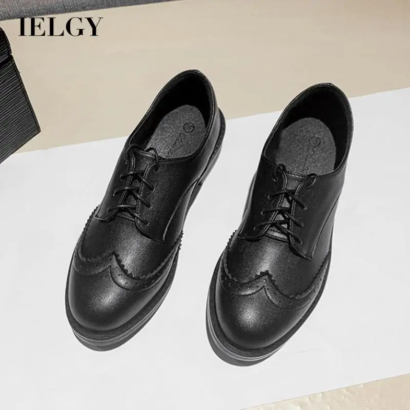 Модные черные маленькие кожаные туфли, удобные нескользящие женские туфли 
Модные черные маленькие кожаные туфли, удобные нескользящие женские туфли