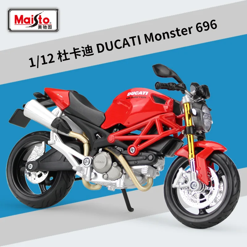 Maisto 1/12 Scale Diecast Motorbike Toys DUCATI Monster 696 Die-Cast Metal Motorcycle Model Toy For Boys Kids Collection Gift
Maisto 1/12 Scale Diecast Motorbike Toys DUCATI Monster 696 Die-Cast Metal Motorcycle Model Toy For Boys Kids Collection Gift