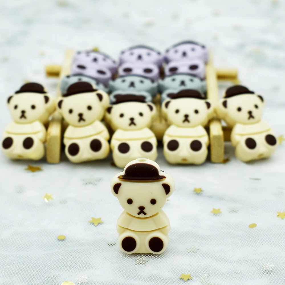 5pcs Silicone Bear Beads Teether DIY Baby Cartoon Teething Sensory Toy Pacifier Jewelry Making Beads 6 Colors
5pcs Silicone Bear Beads Teether DIY Baby Cartoon Teething Sensory Toy Pacifier Jewelry Making Beads 6 Colors