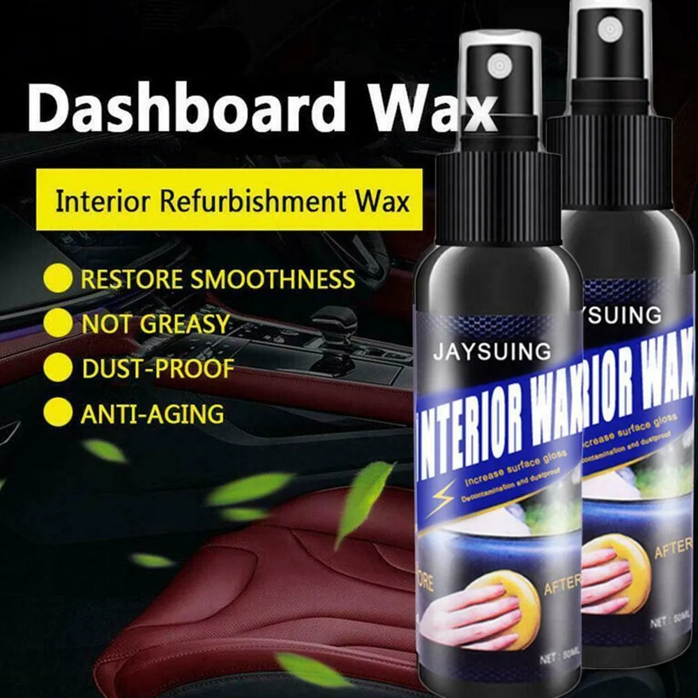 50ml Plastic Parts Retreading Agent Wax Instrument Panel Auto Care Inner Car Interior Wax Seat Polish Dashboard Cleaner Agent
50ml Plastic Parts Retreading Agent Wax Instrument Panel Auto Care Inner Car Interior Wax Seat Polish Dashboard Cleaner Agent