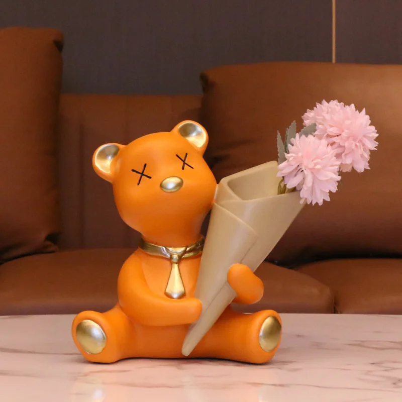 Resin Decorative Statue Cute Bear Enters The Door Tray Key Storage Small Ornaments Home Decoration Accessories for Living Room 
Resin Decorative Statue Cute Bear Enters The Door Tray Key Storage Small Ornaments Home Decoration Accessories for Living Room