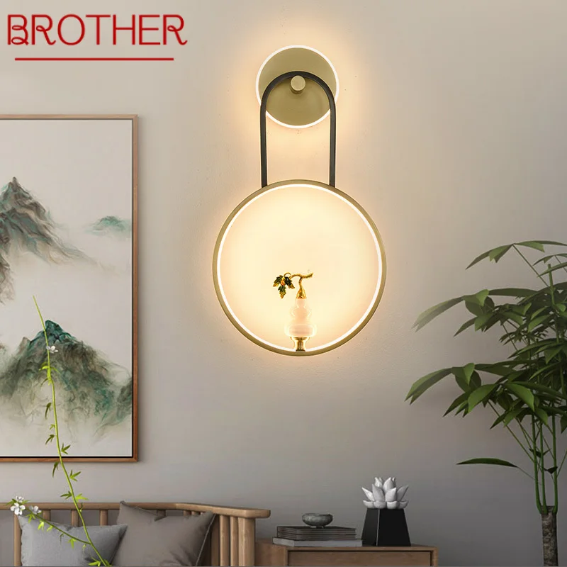 BROTHER Chinese Style Brass Wall Lamp LED 3 Colors Vintage Creative Gourd Sconce Light For Home Living Room Bedroom Bedside
BROTHER Chinese Style Brass Wall Lamp LED 3 Colors Vintage Creative Gourd Sconce Light For Home Living Room Bedroom Bedside