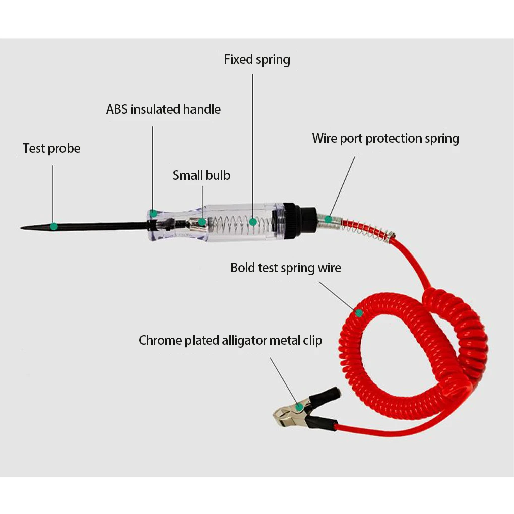 6V-24V Car Circuit Test Tester Voltage Modification Universal Detection Tool Detector Probe Light Vehicle Accessories
6V-24V Car Circuit Test Tester Voltage Modification Universal Detection Tool Detector Probe Light Vehicle Accessories